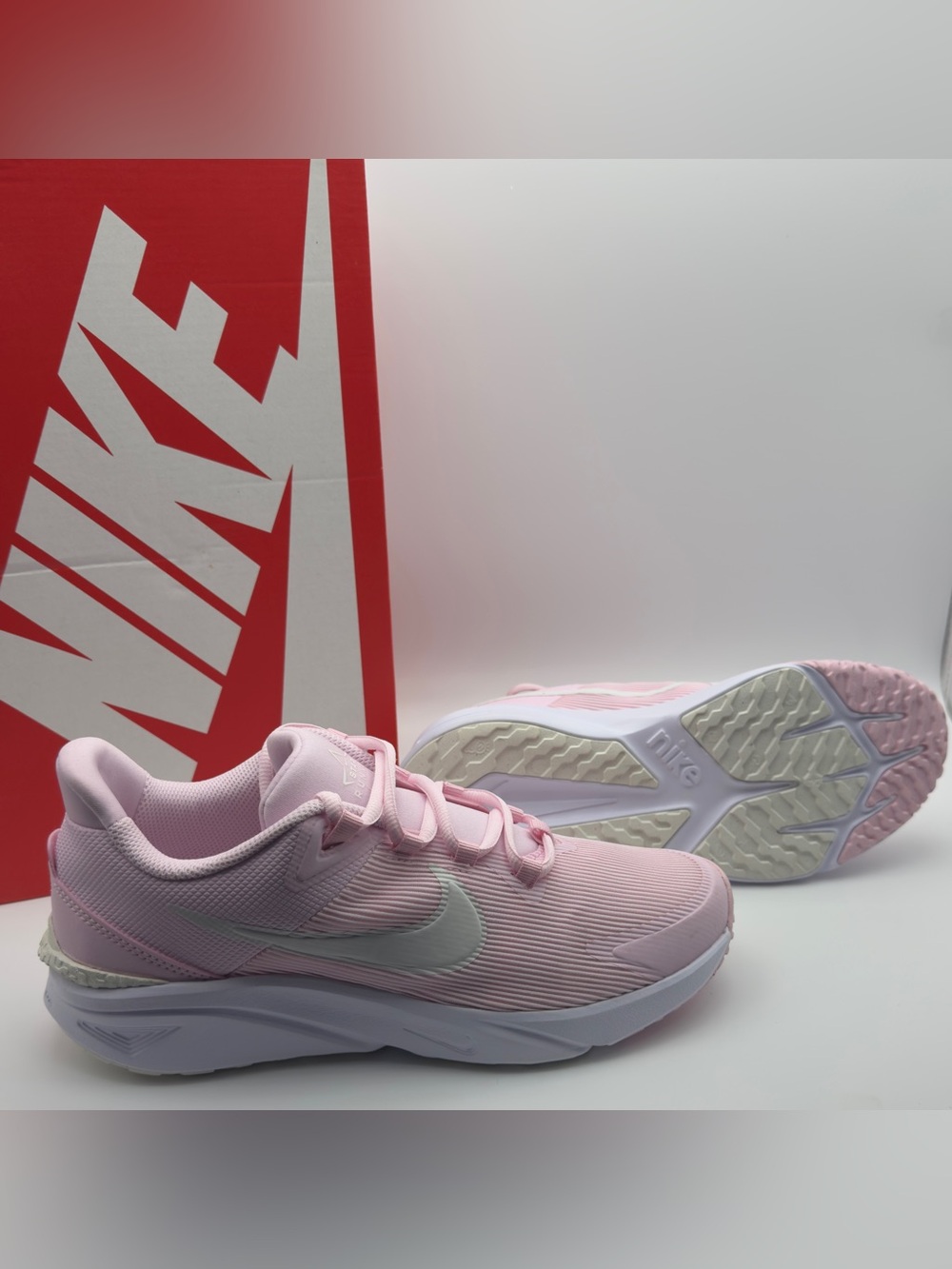 104. Nike  Star Runner Light Pink & White Athletic Sneakers 7y or 8.5 women’s